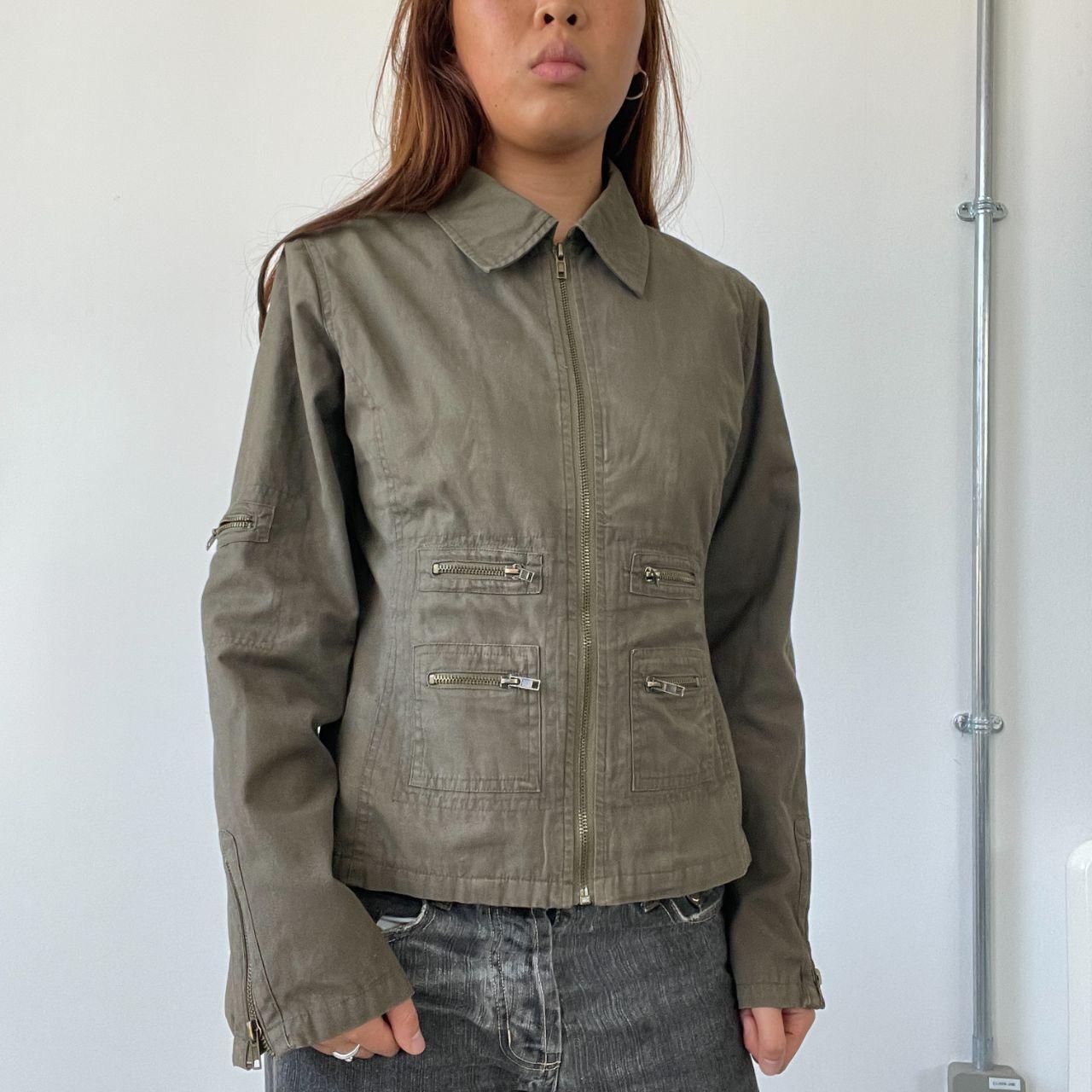 Khaki Fitted Utility Jacket