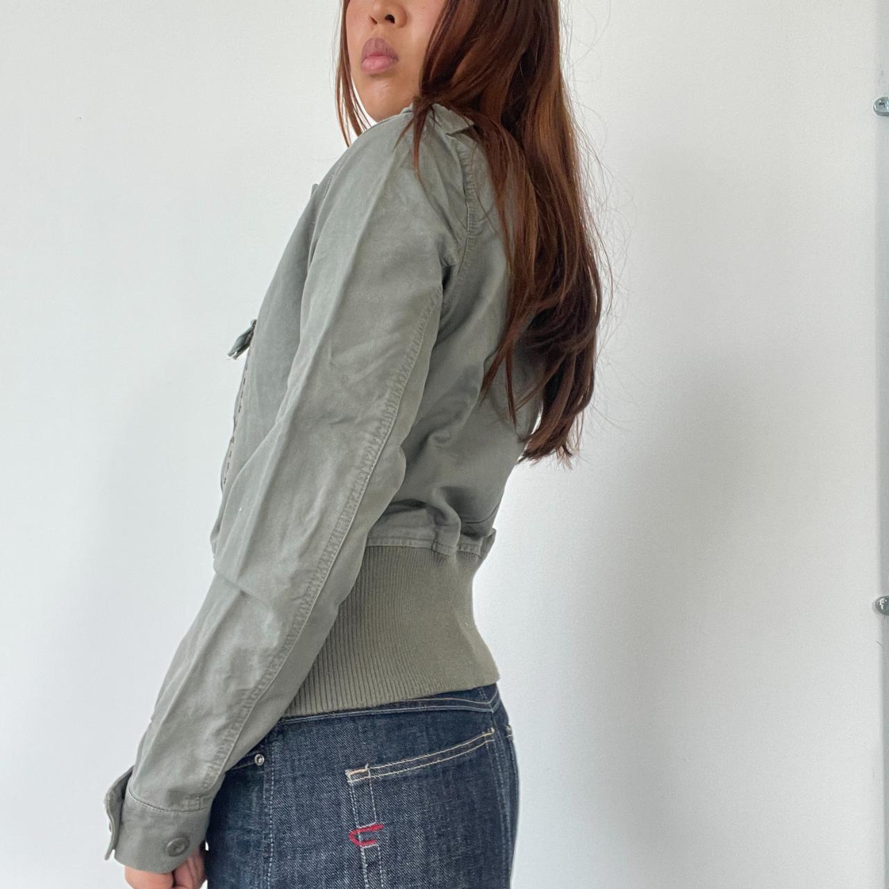 Khaki Collared Utility Jacket