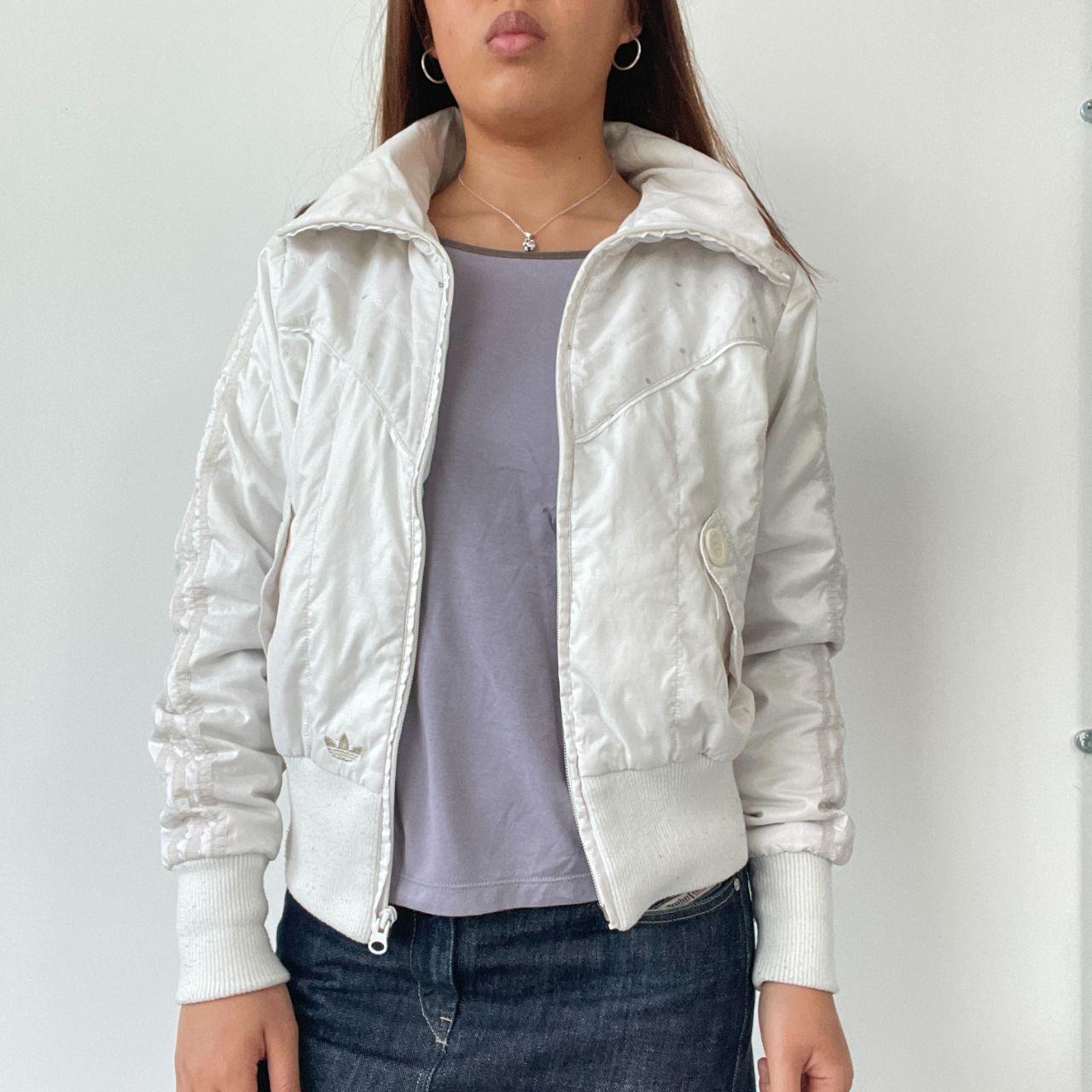 White Adidas Utility Bomber Jacket