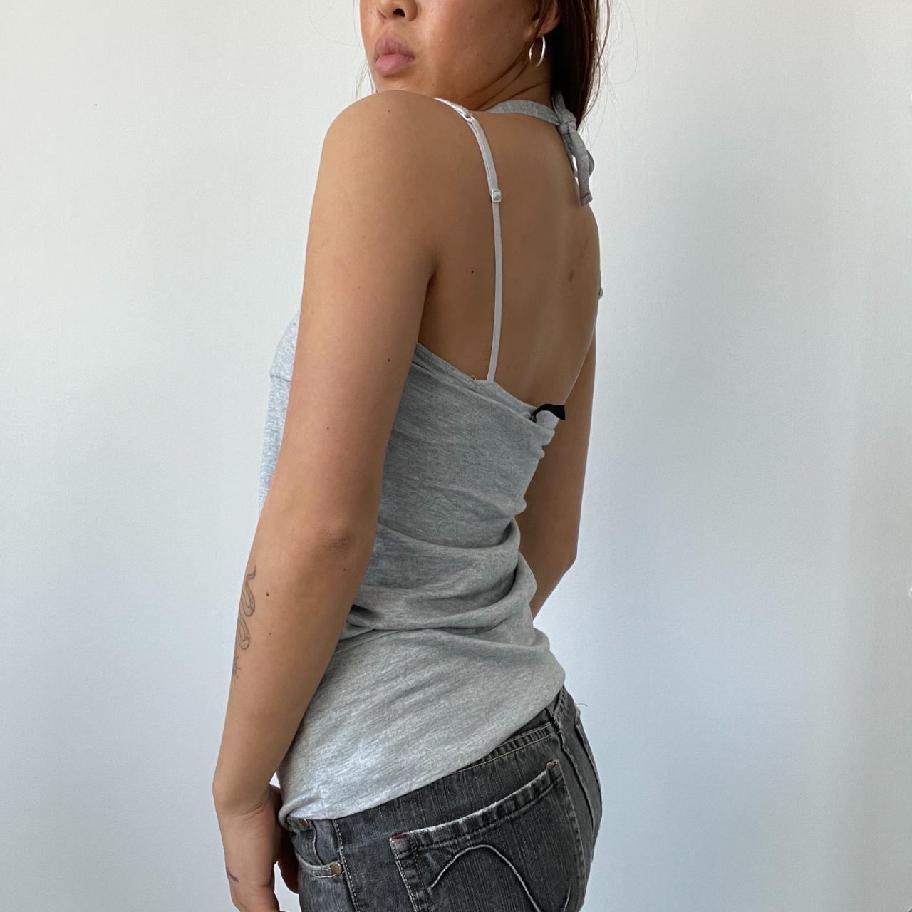Grey Halter Neck Vest Top