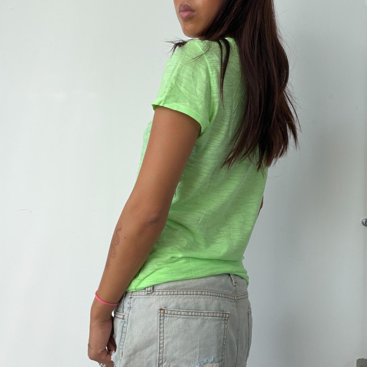 Vintage Neon V-Neck T-Shirt