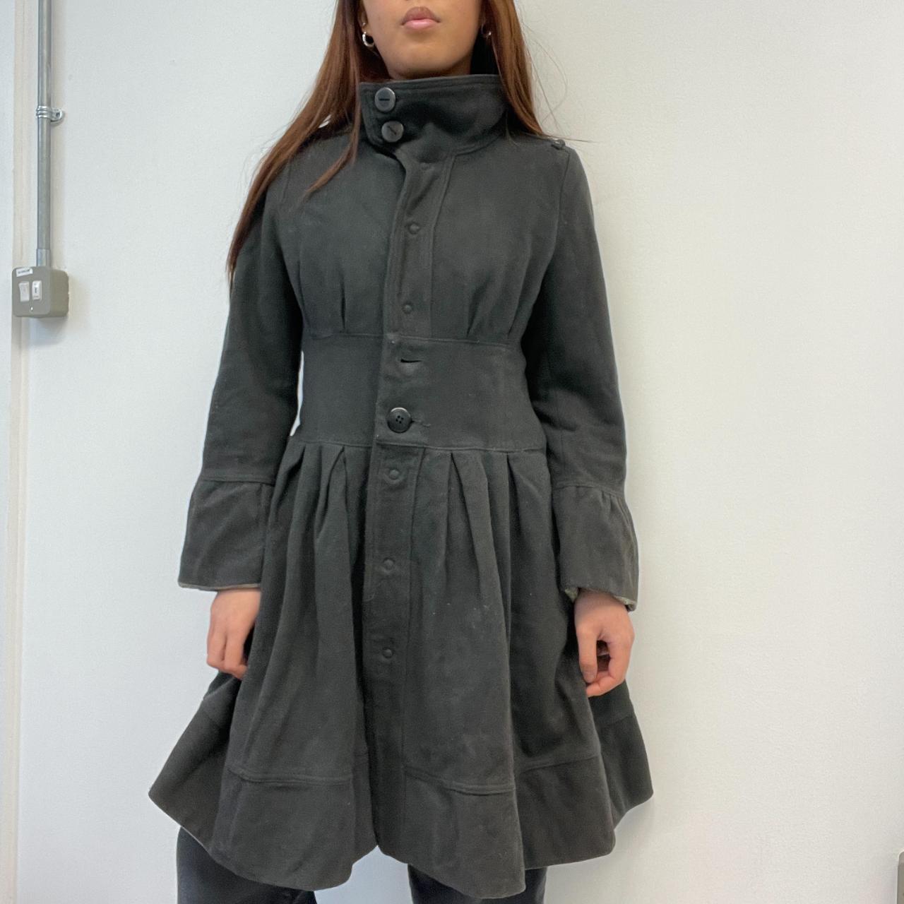 Grey Peacoat Dress Jacket