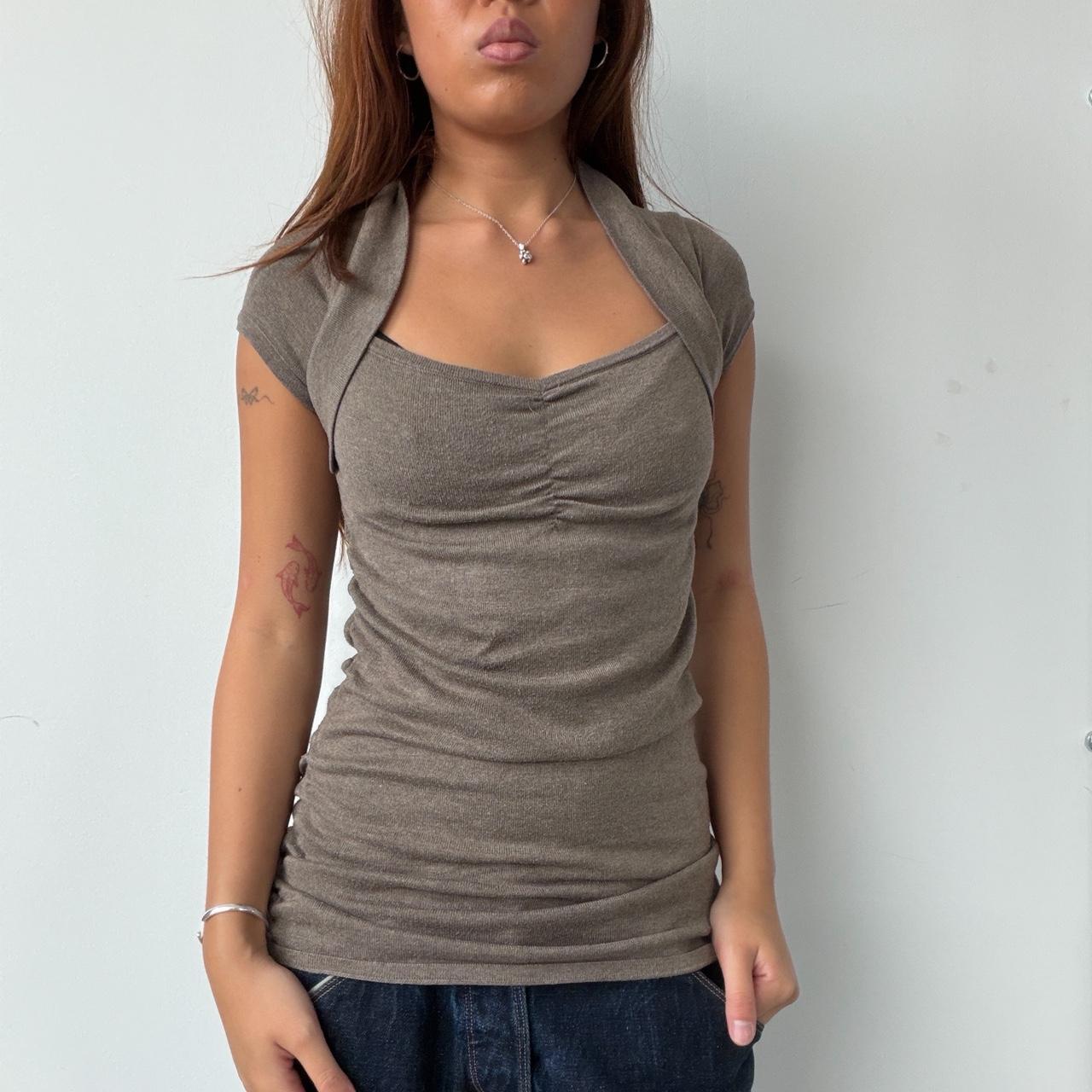 Vintage Brown Knit Top
