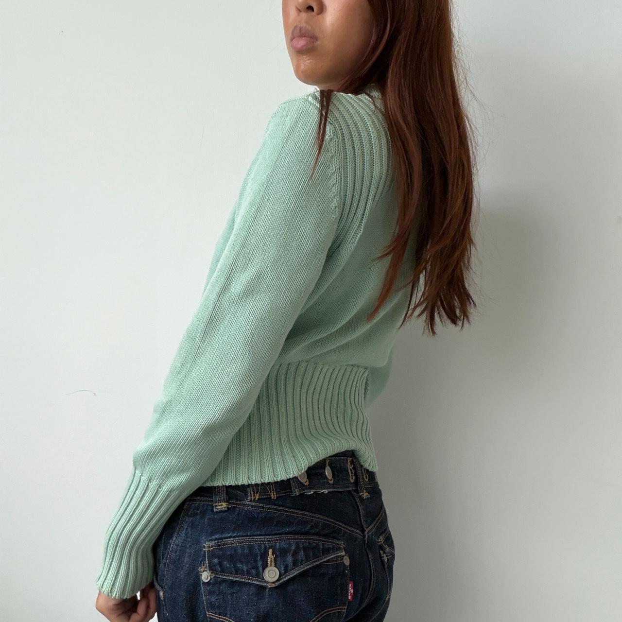 Vintage Turquoise Knit Zip up