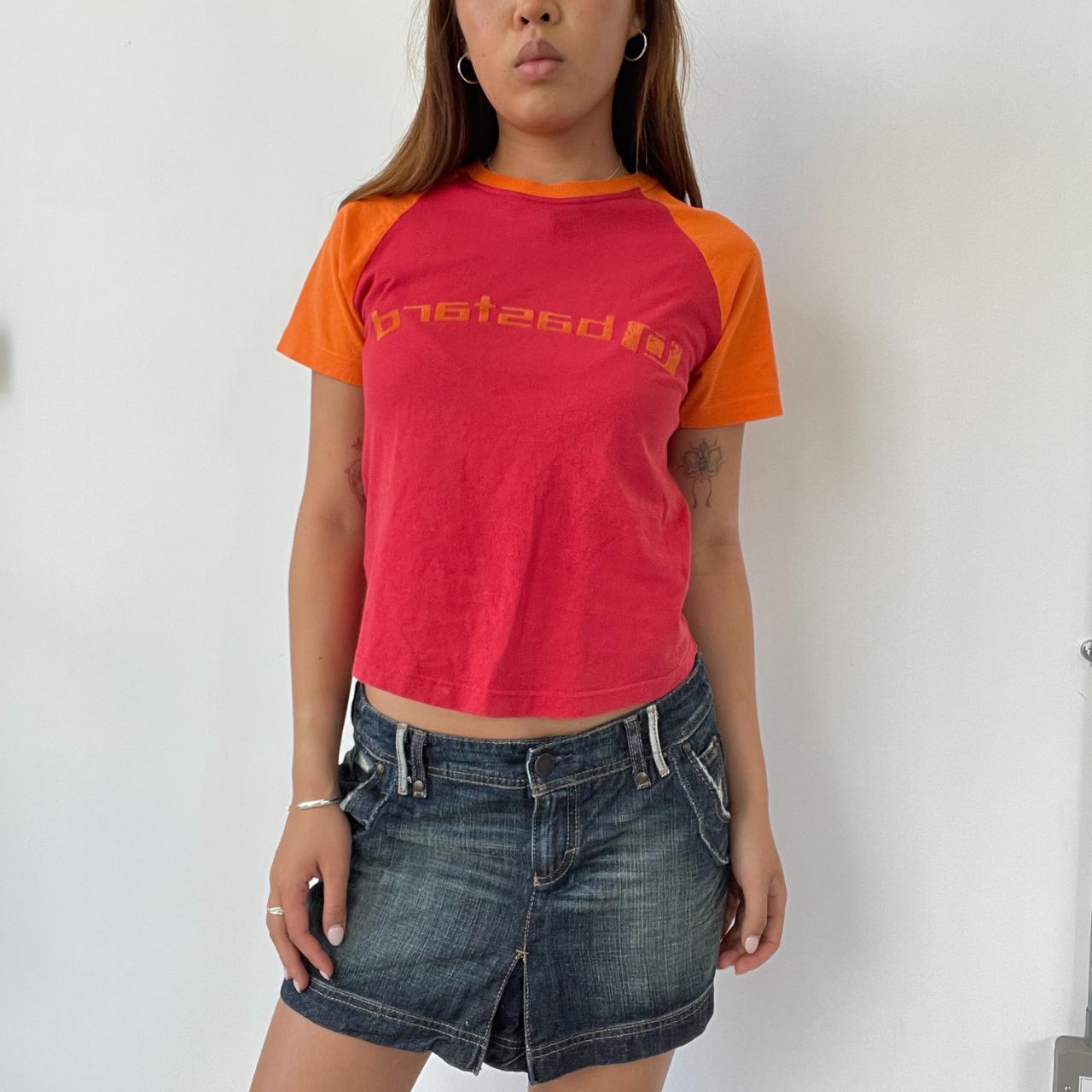 Red/Orange Slogan Baby Tee