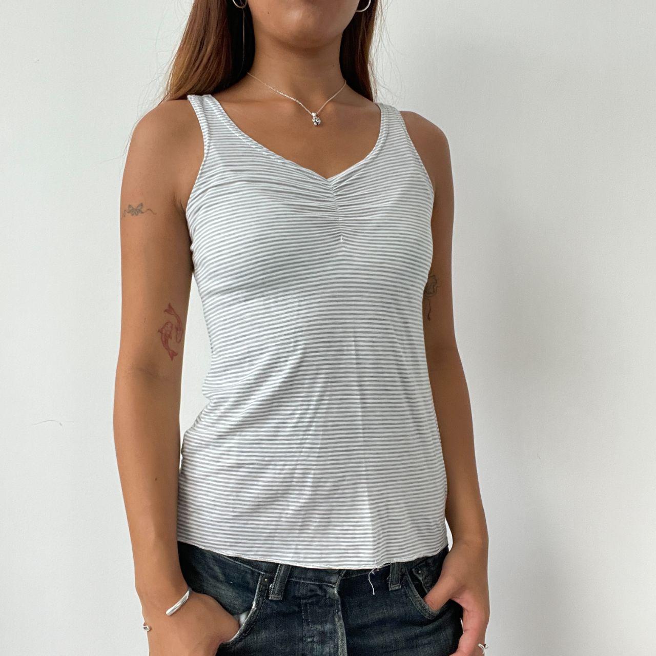 Vintage Stripe V Neck Top