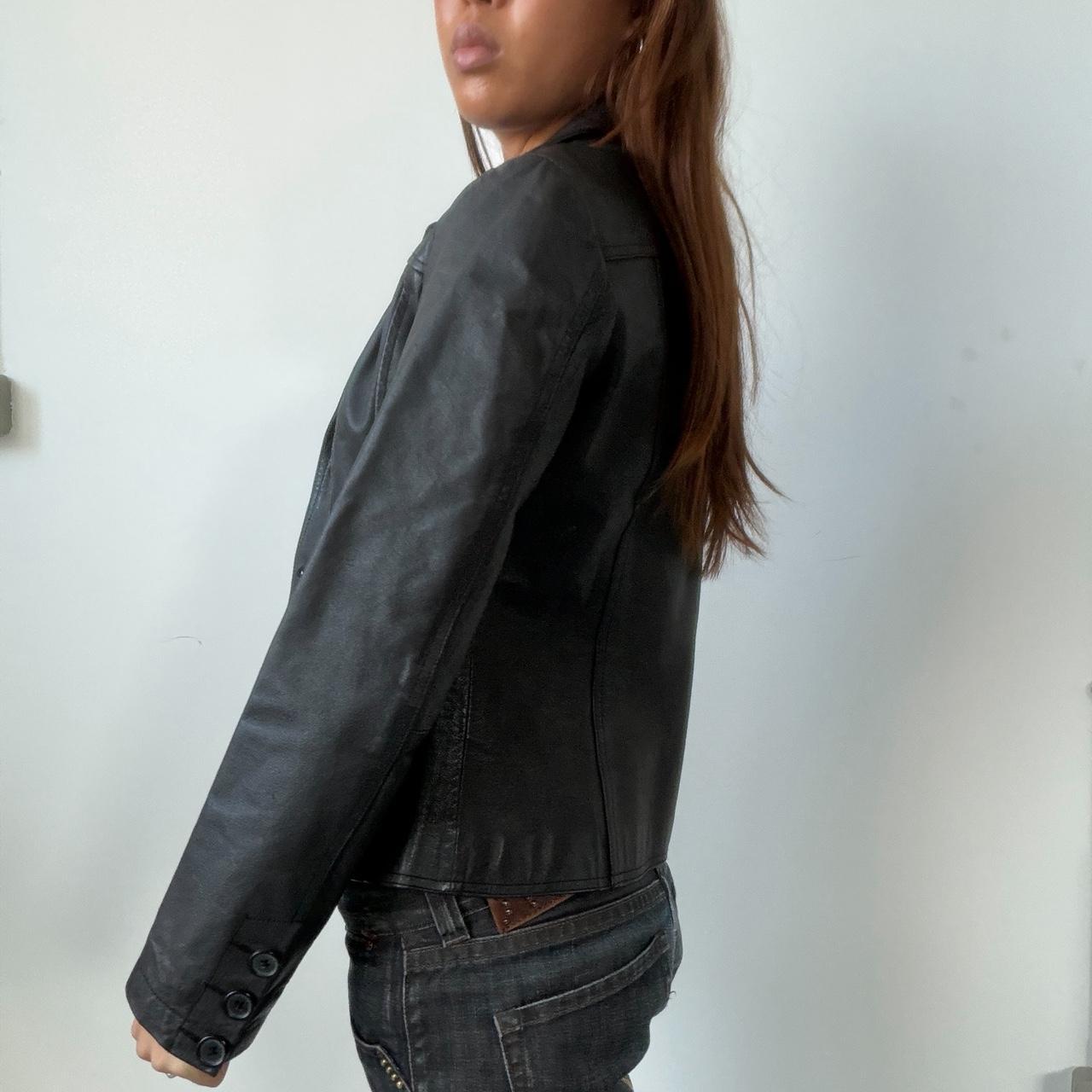 Vintage Black Leather Blazer