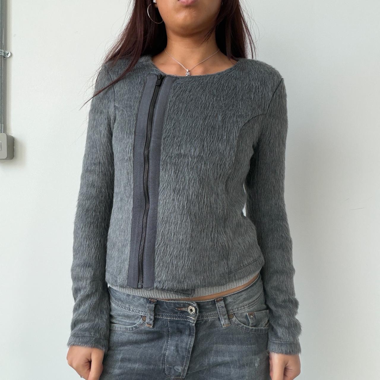 Vintage Grey Pony Hair Jacket