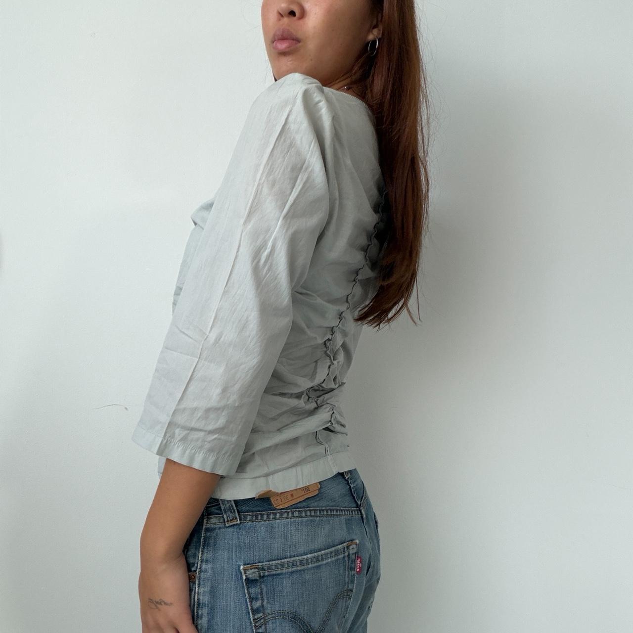 Vintage Cop Copine Grey Ruched Top