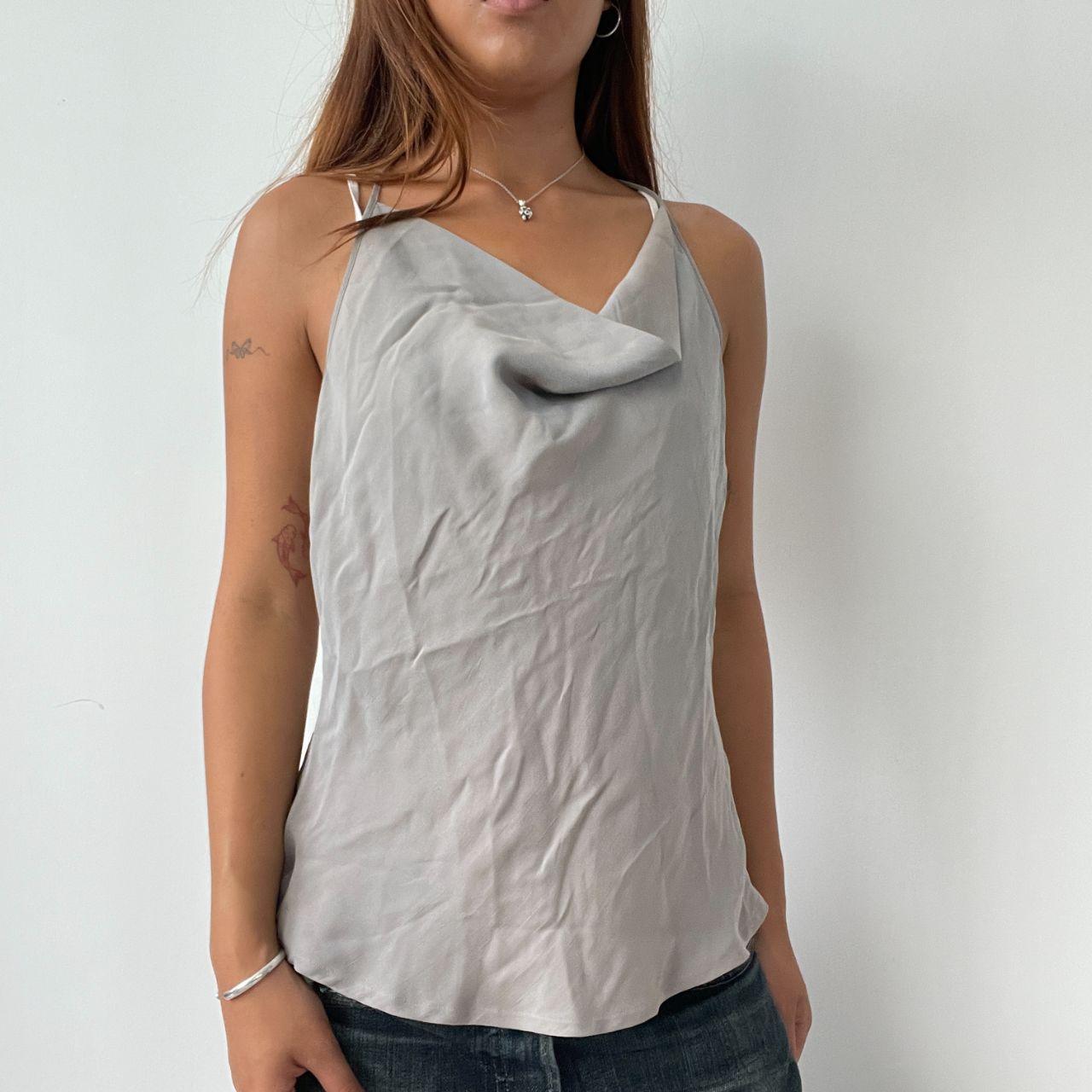 Vintage Grey Cowl Neck Top