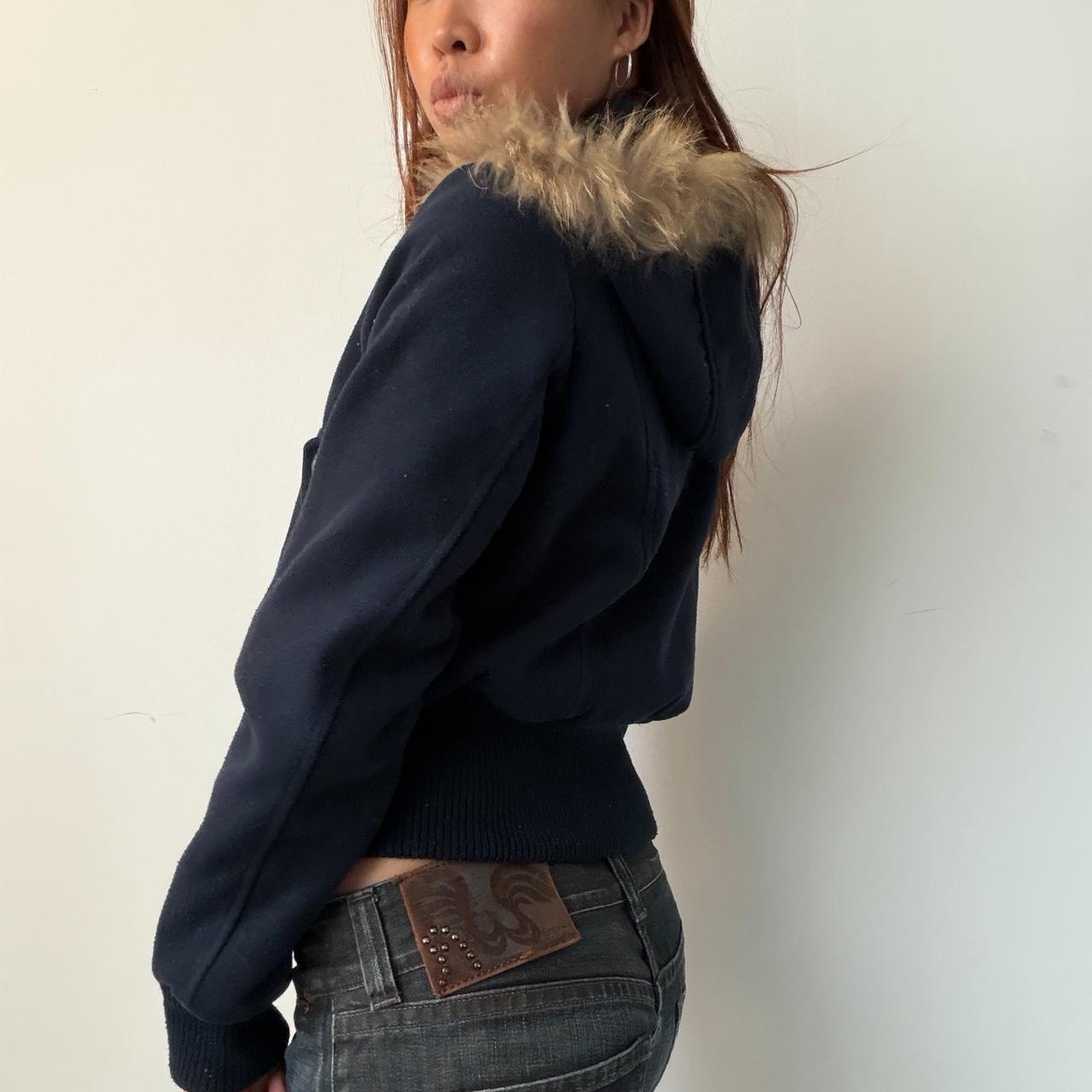 Vintage Navy Wool Button up Jacket