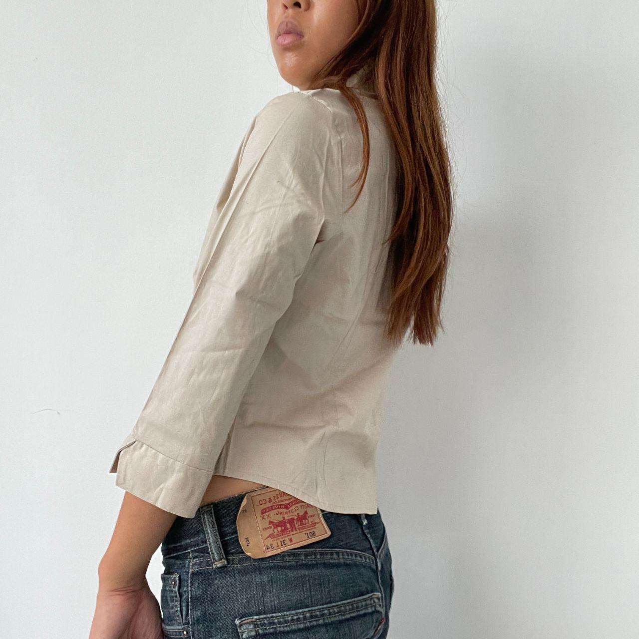 Vintage Beige Shirt Top