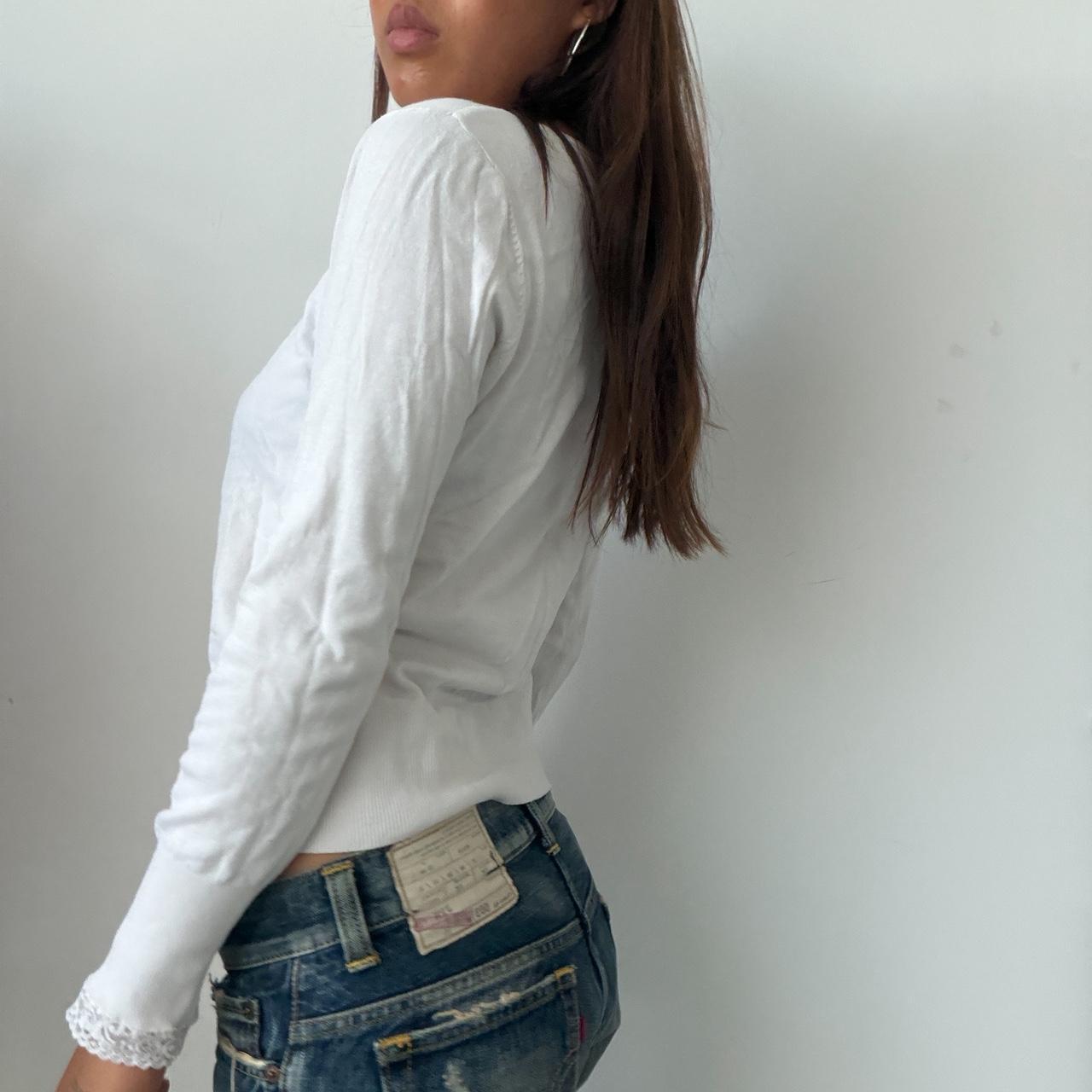 Vintage White Layered Jumper