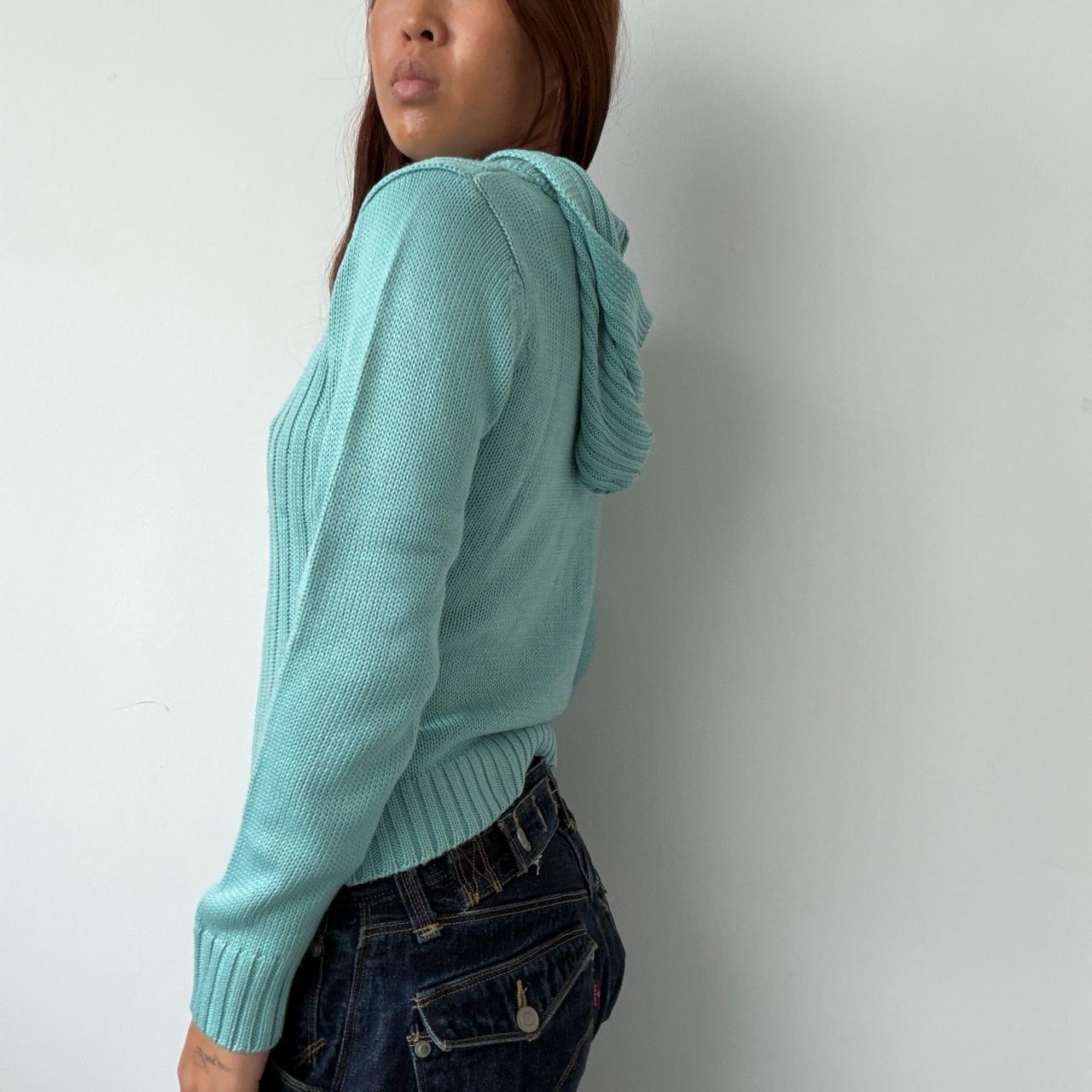 Vintage Blue Hooded Jumper