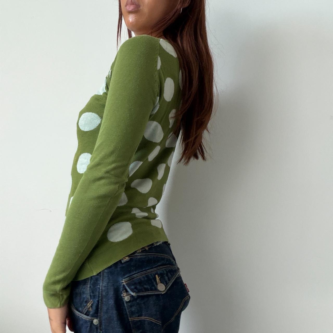Vintage Green Polka Dot Jumper