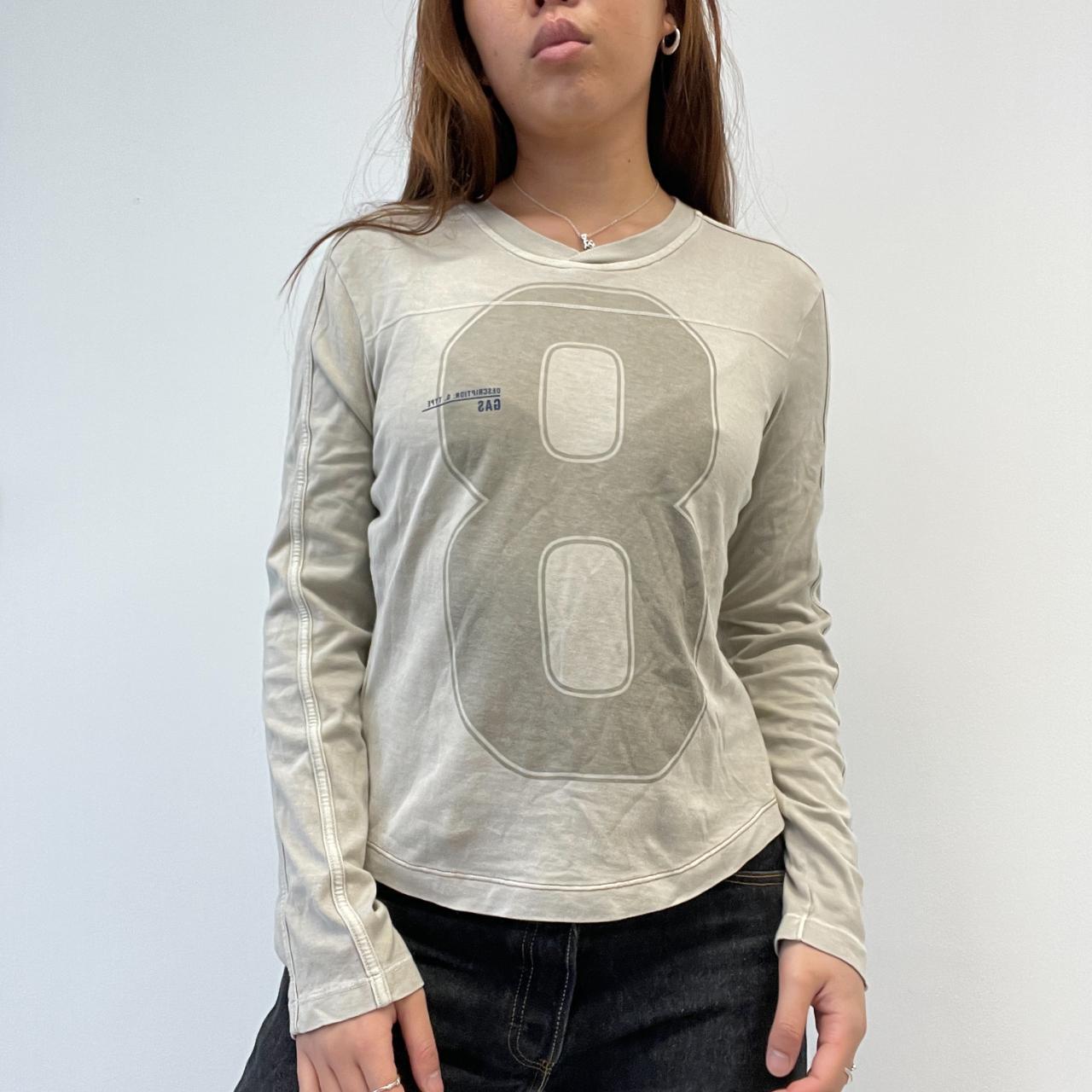 Beige Graphic Long Sleeve
