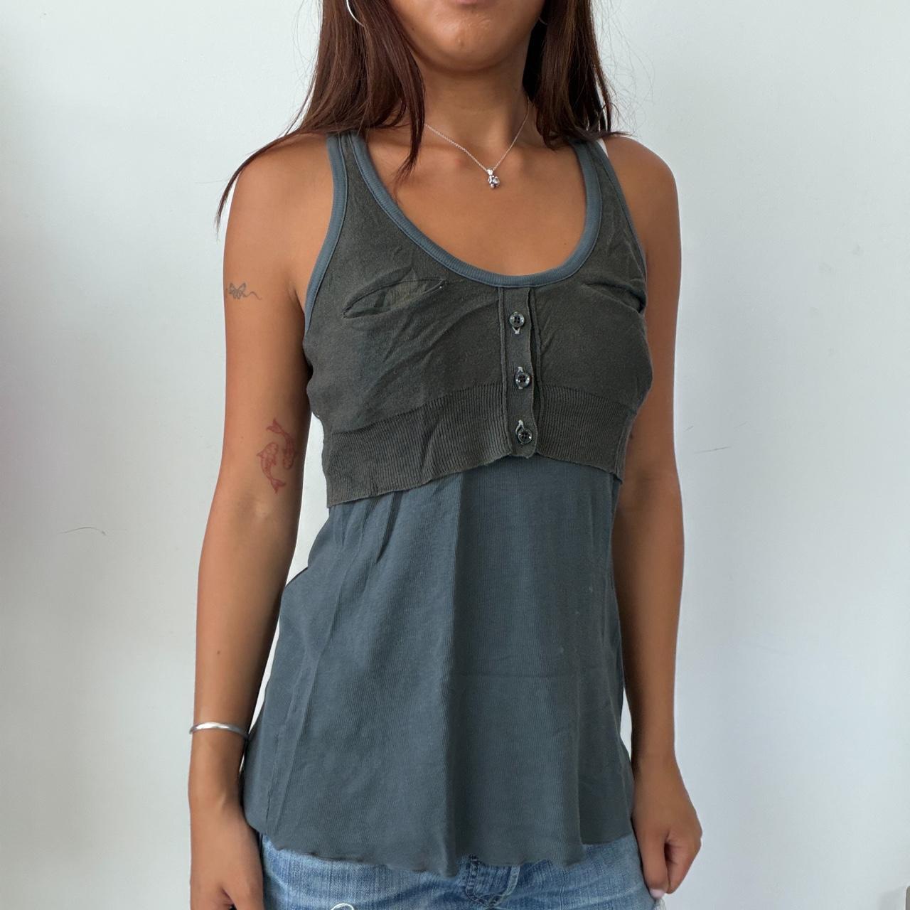 Vintage Layered Khaki Top