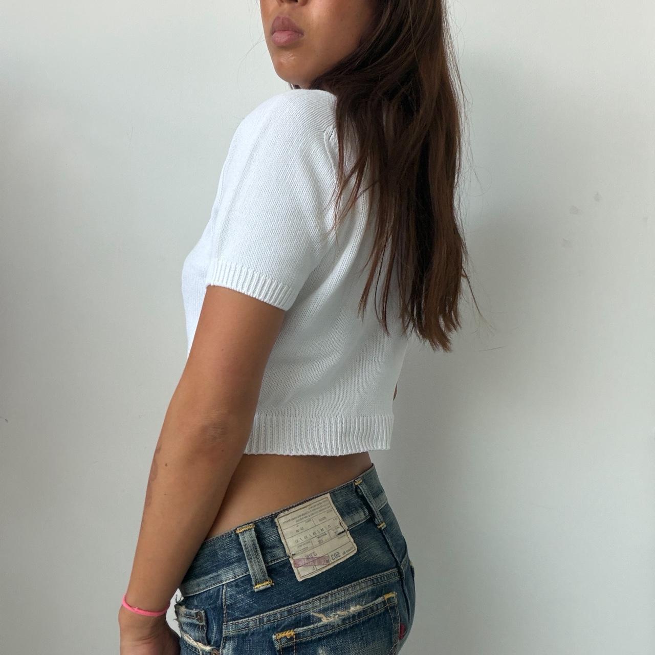 Vintage White Knit Top