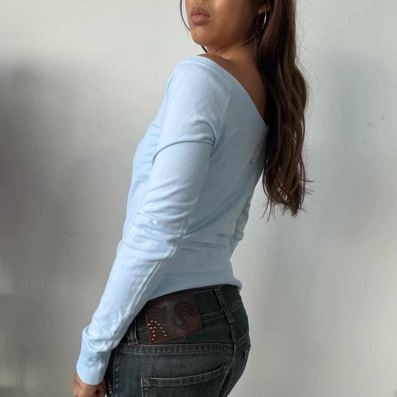 Vintage Baby Blue Graphic Long Sleeve
