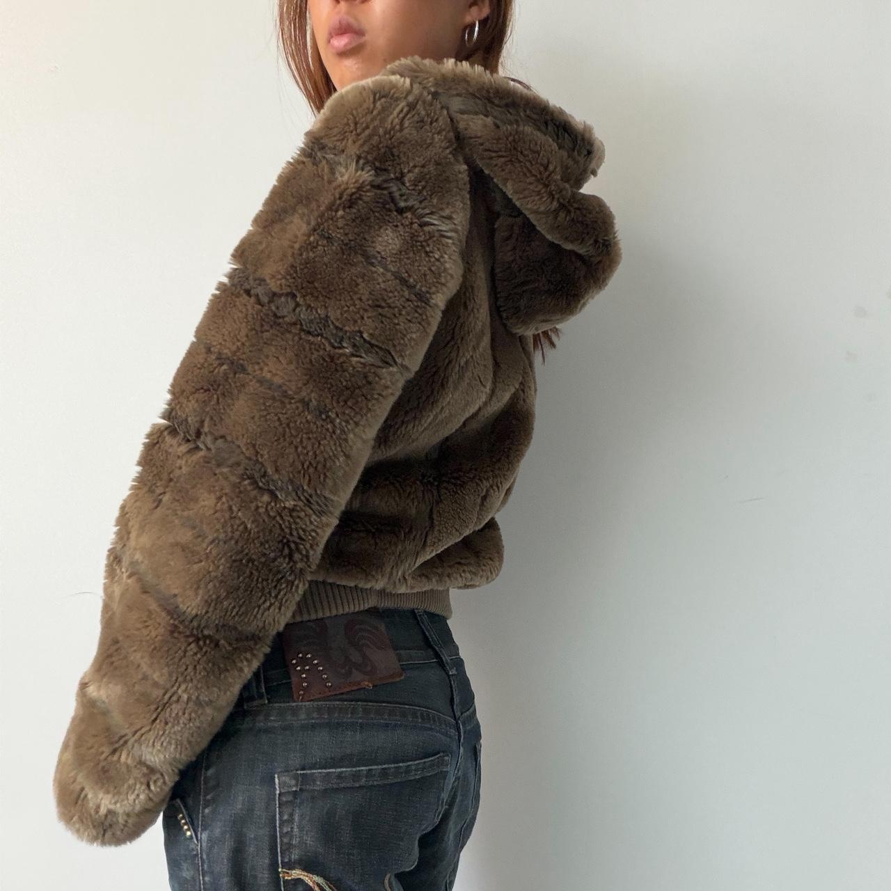 Vintage Brown Faux Fur Jacket