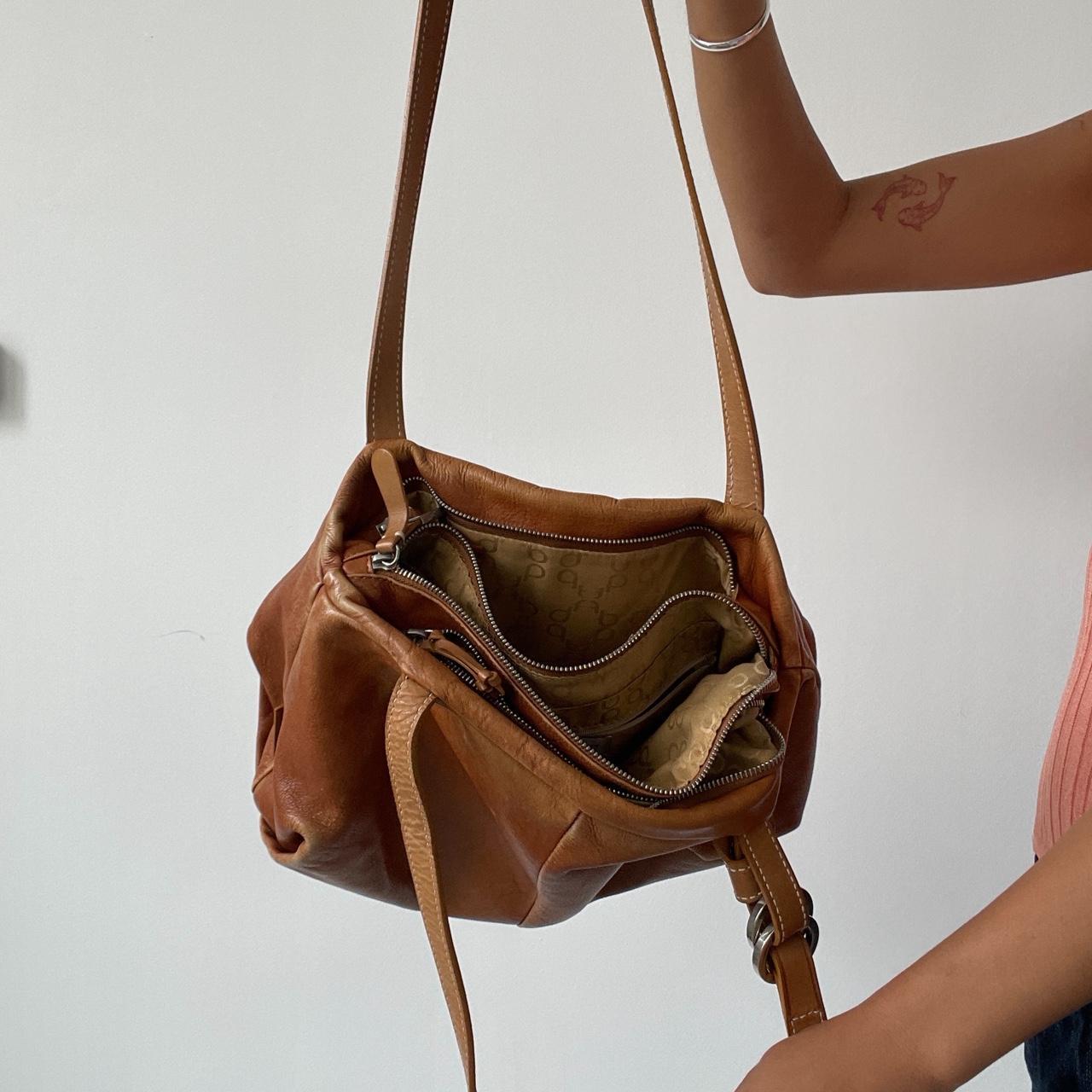 Vintage Brown Leather Shoulder Bag
