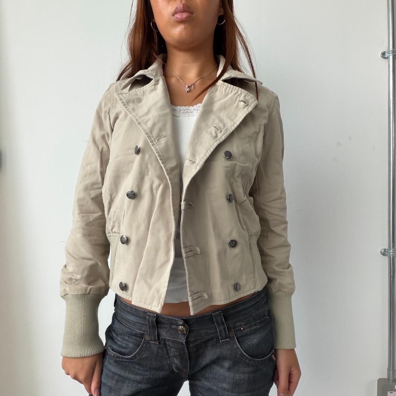 Vintage Beige Military Jacket