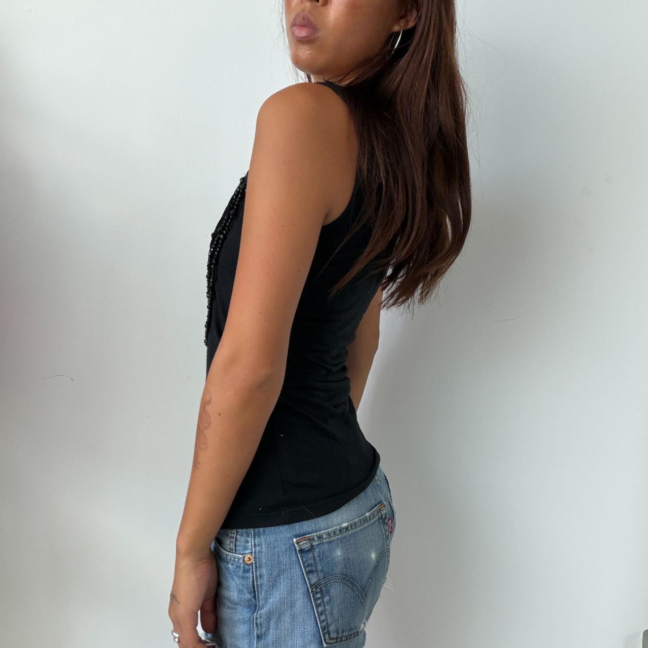 Vintage Black Beaded Top