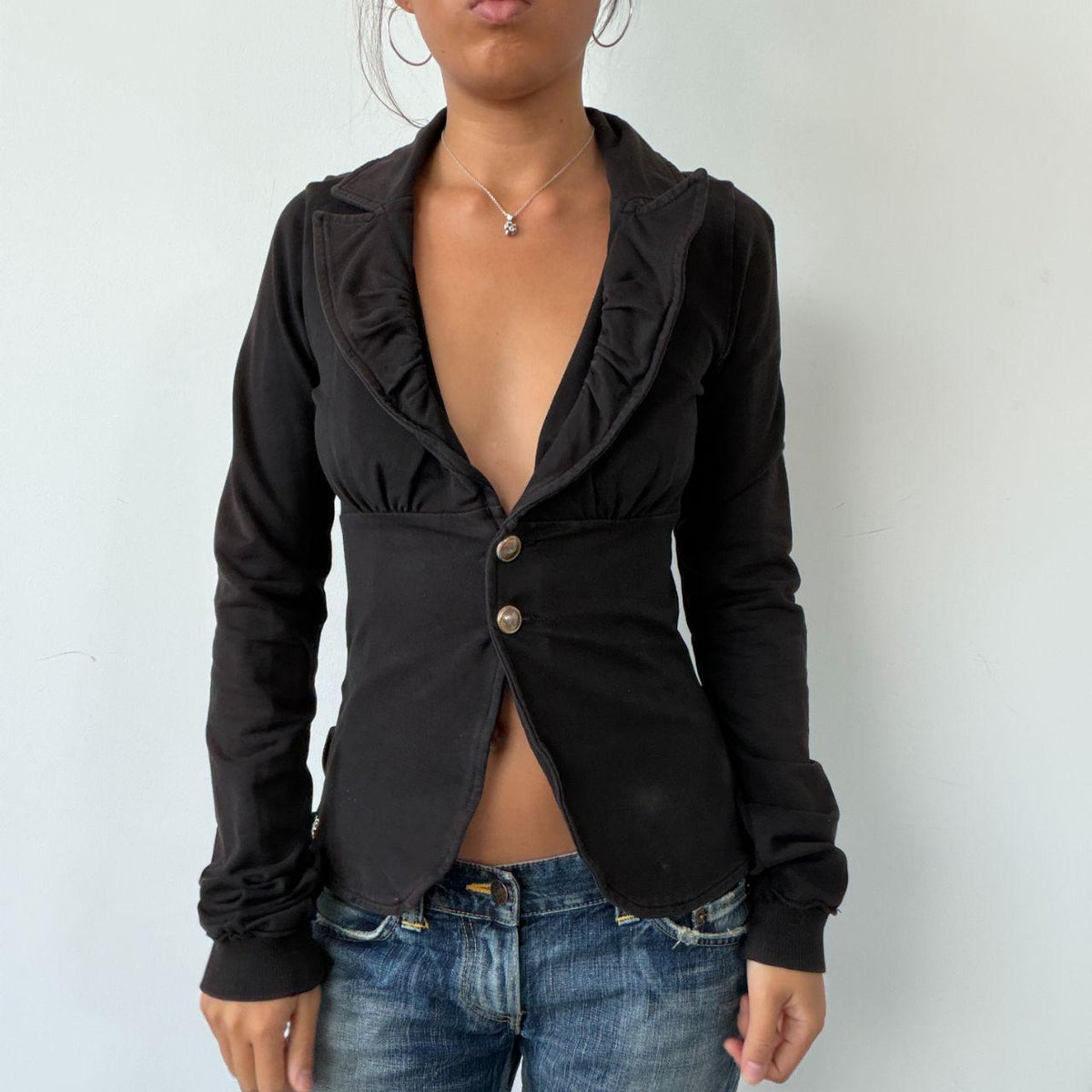 Vintage Black Blazer Jumper