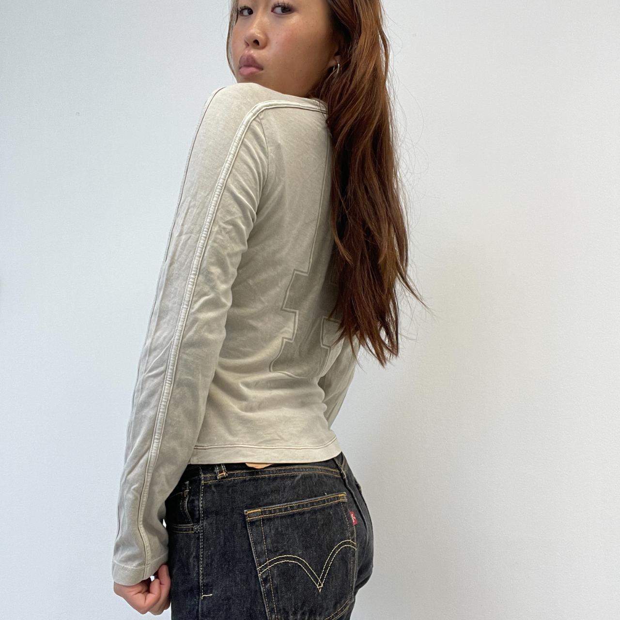 Beige Graphic Long Sleeve