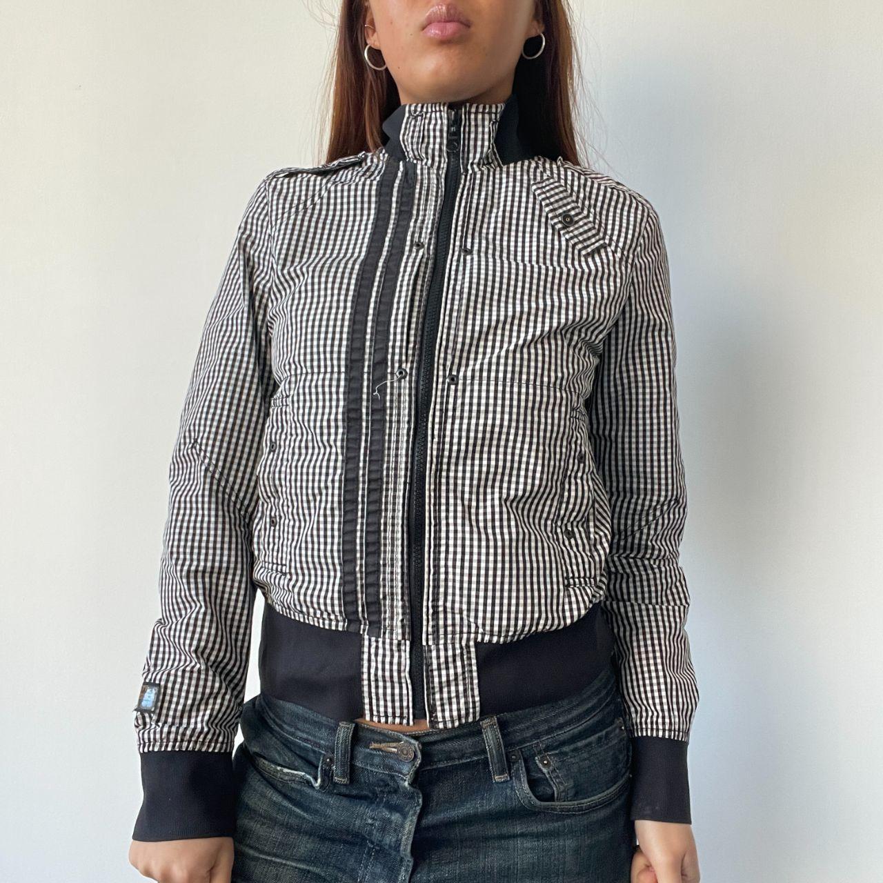 Black/White Gingham Track Jacket