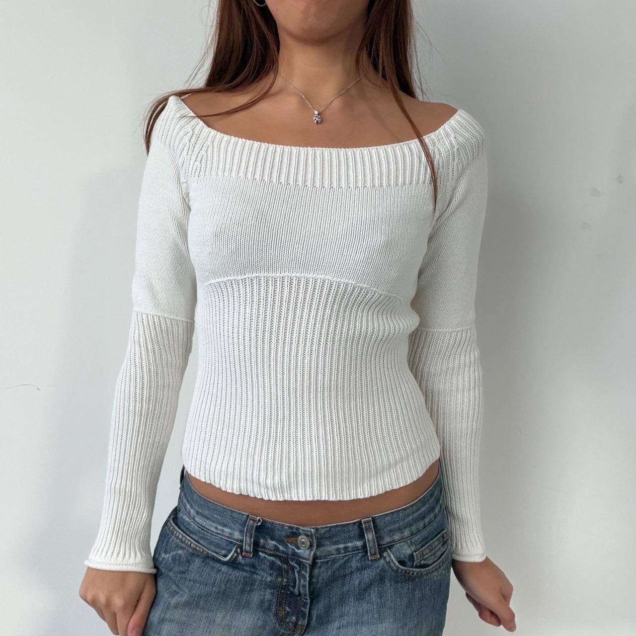 Vintage White Knit Jumper