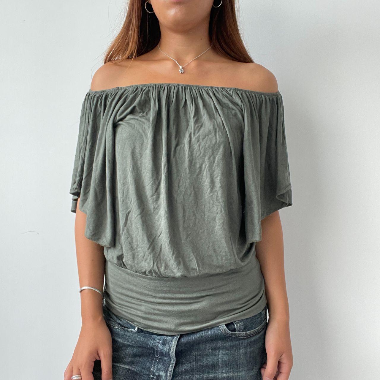 Vintage Green Batwing Top