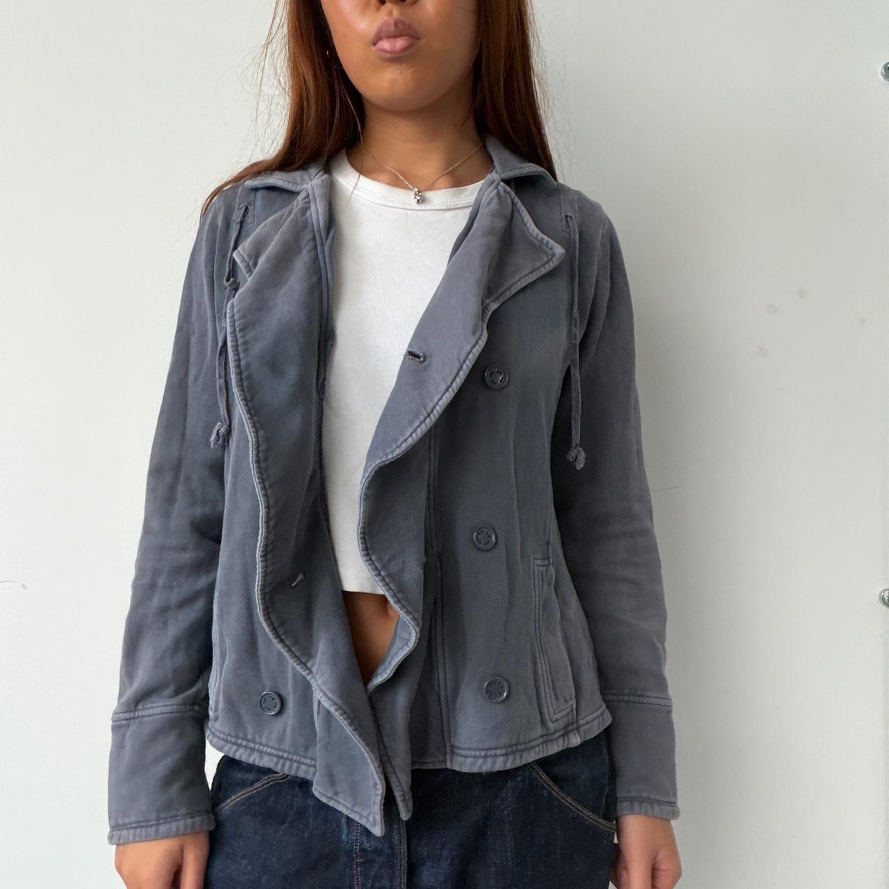 Vintage Blue Zip Up Jumper