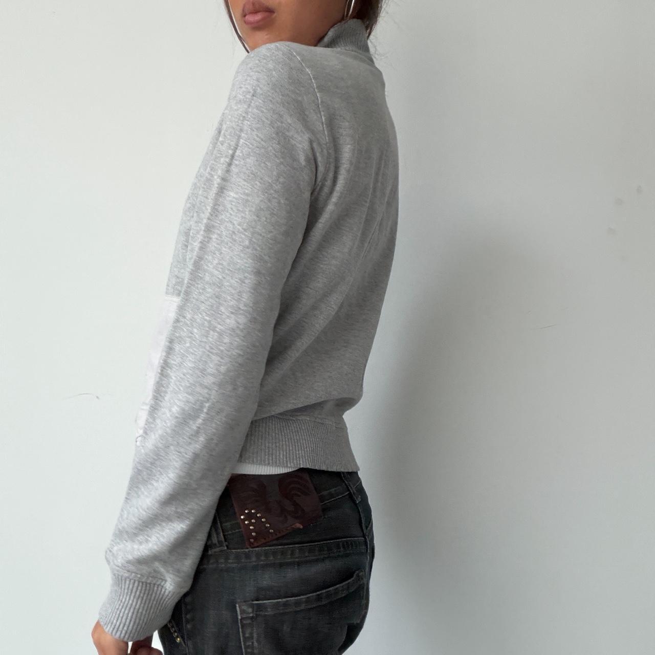 Vintage Grey Zip Up Polo