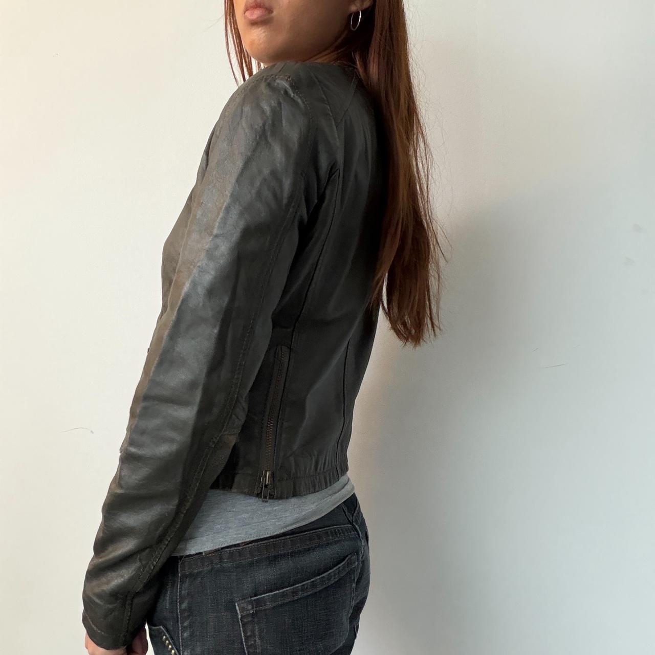Vintage Leather Button Up Jacket