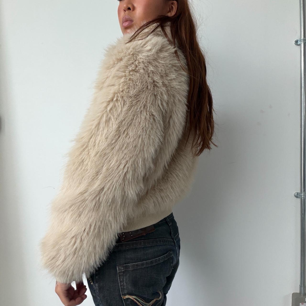 Vintage Cream Fur Zip Up