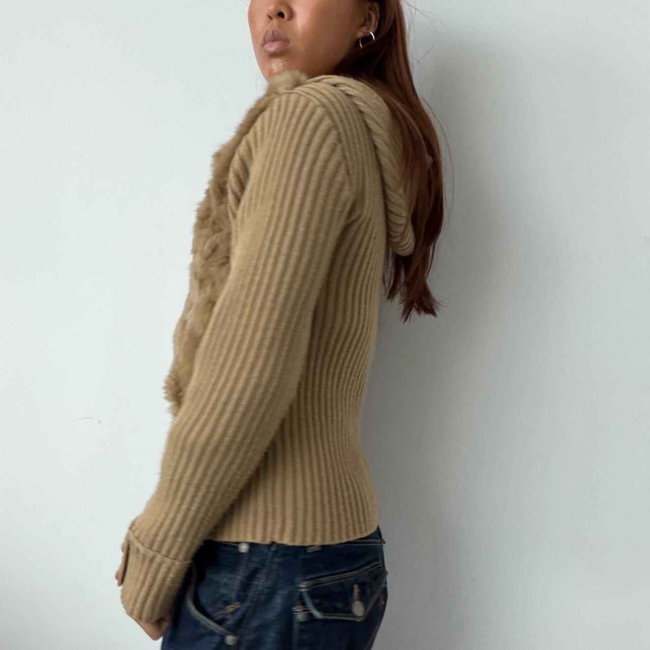 Vintage Brown Faux Fur Hoodie