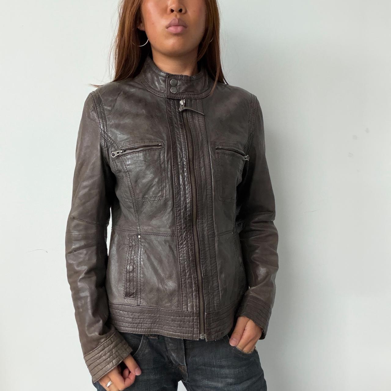 Vintage Brown Leather Jacket