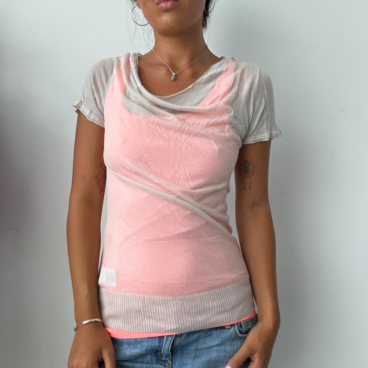 Vintage Sheer Neon Layer Top