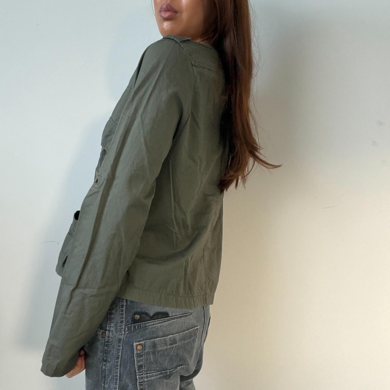 Vintage Khaki Military-Style Jumper