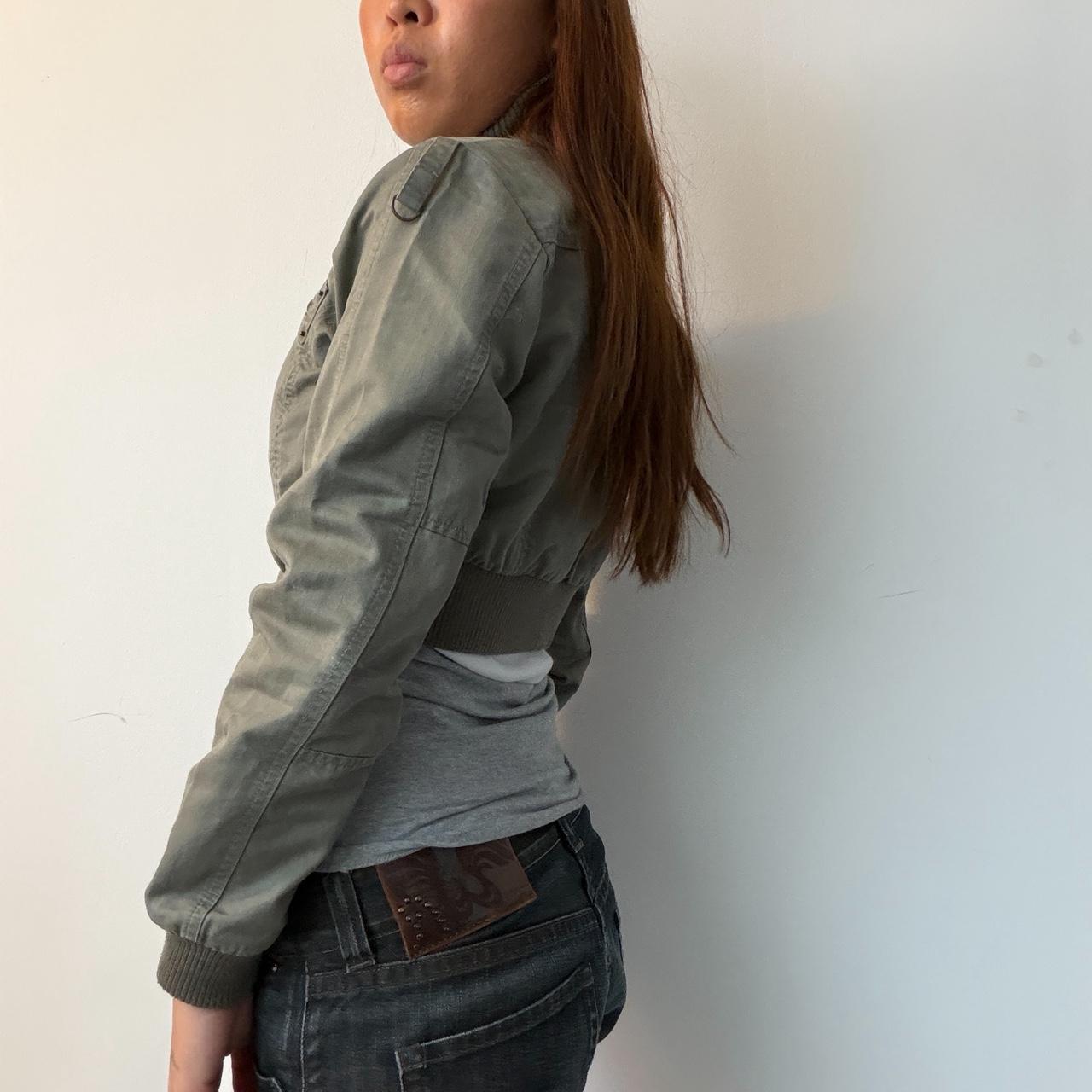 Vintage Khaki Cropped Jacket