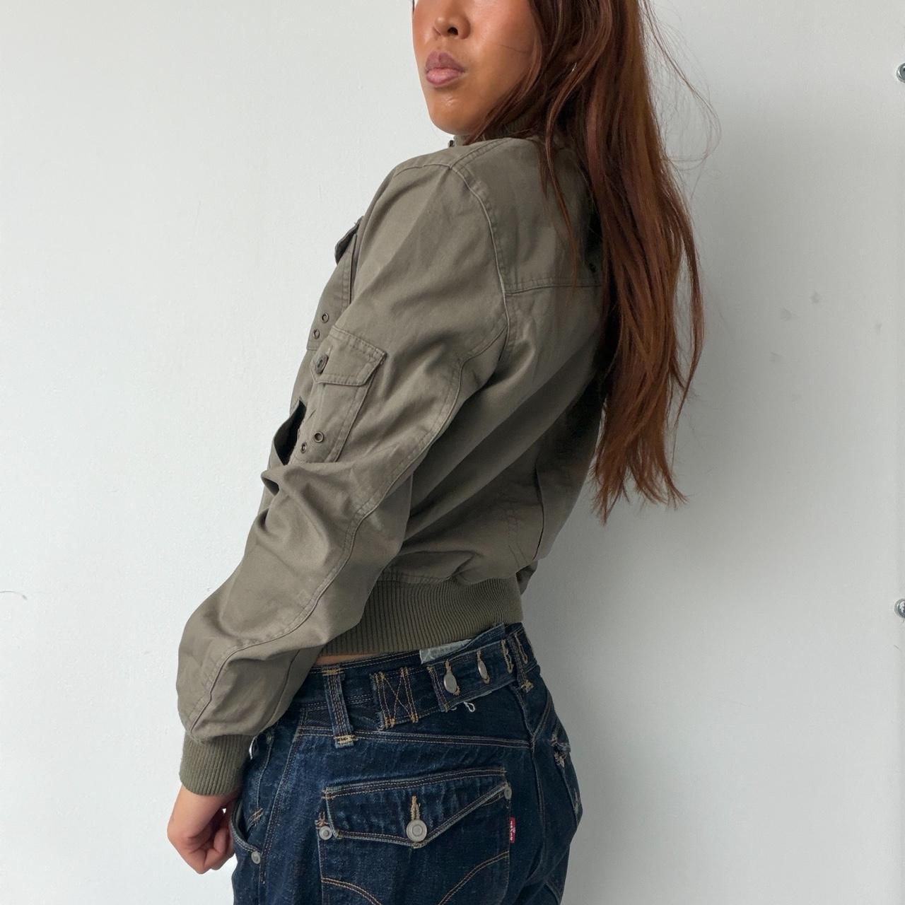 Vintage Khaki Zip Up