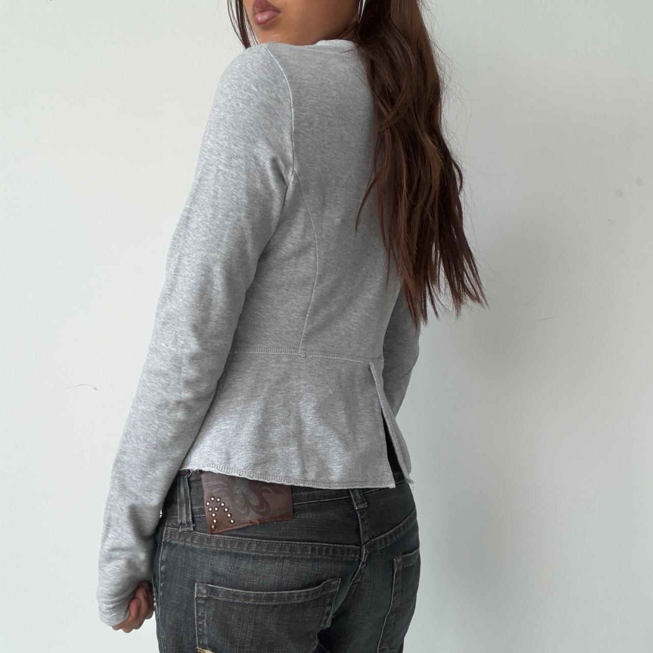Vintage Grey Button Blazer