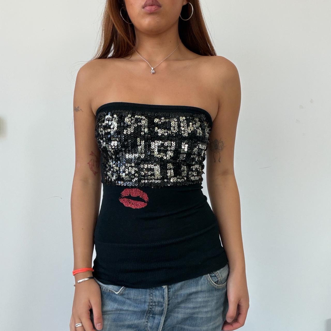 Vintage GUESS Black Bandeau Top