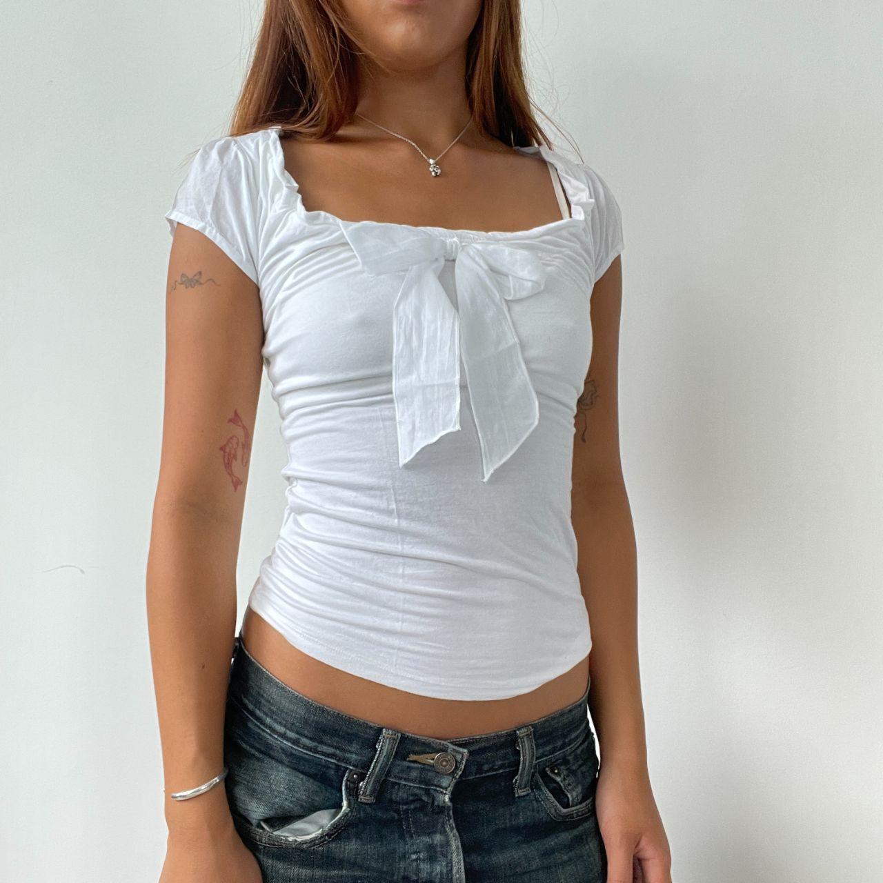 Vintage White Milkmaid Top