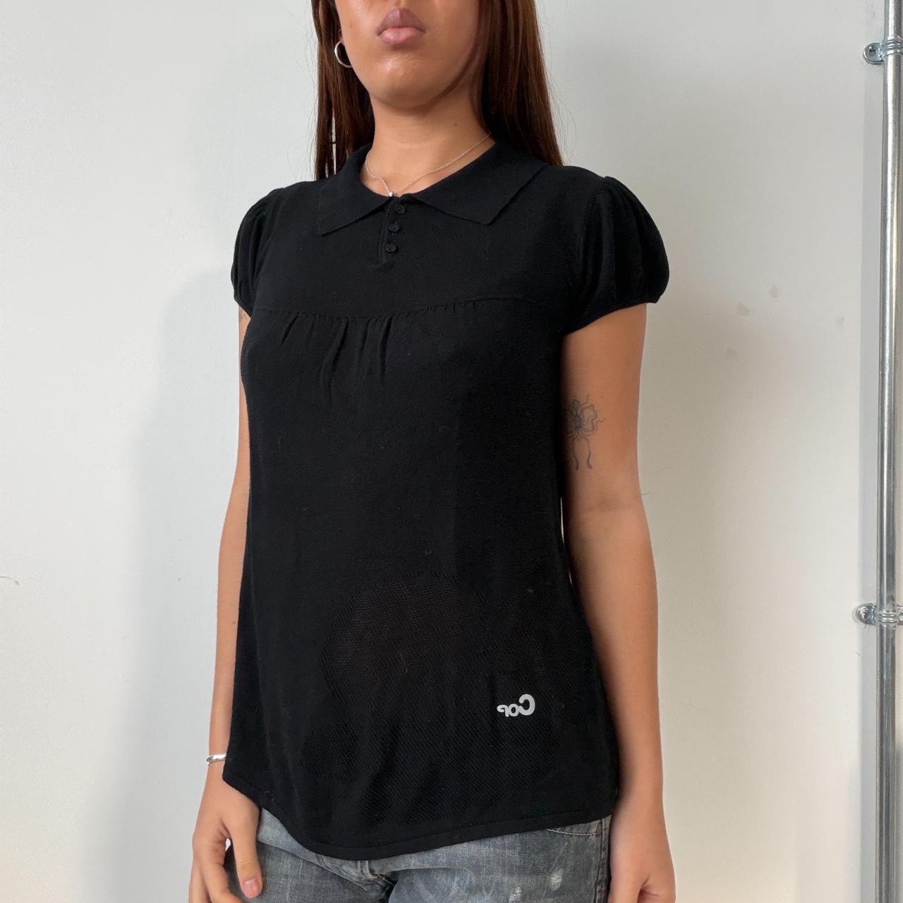 Vintage Black Cop Copine Short Sleeve Knit