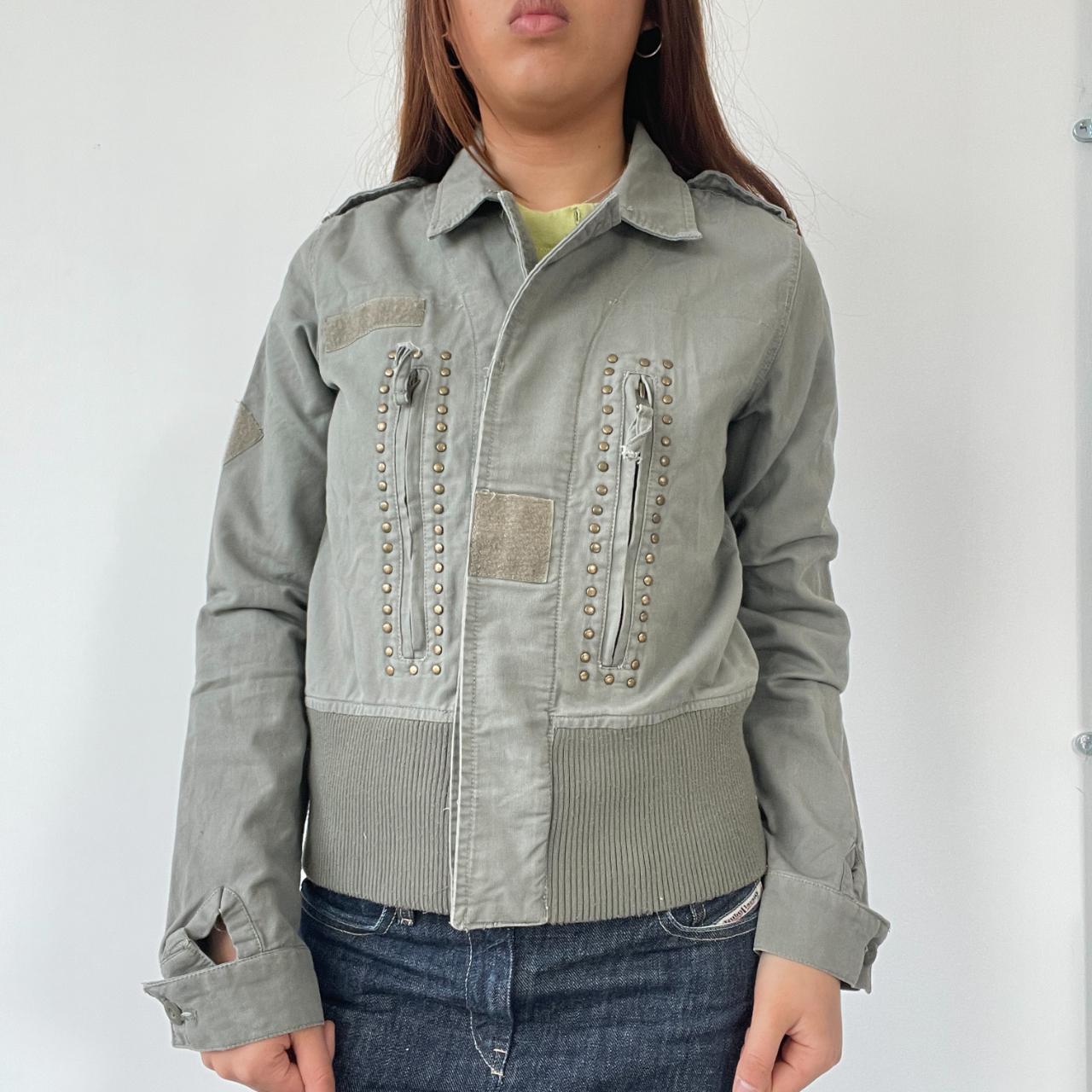 Khaki Collared Utility Jacket