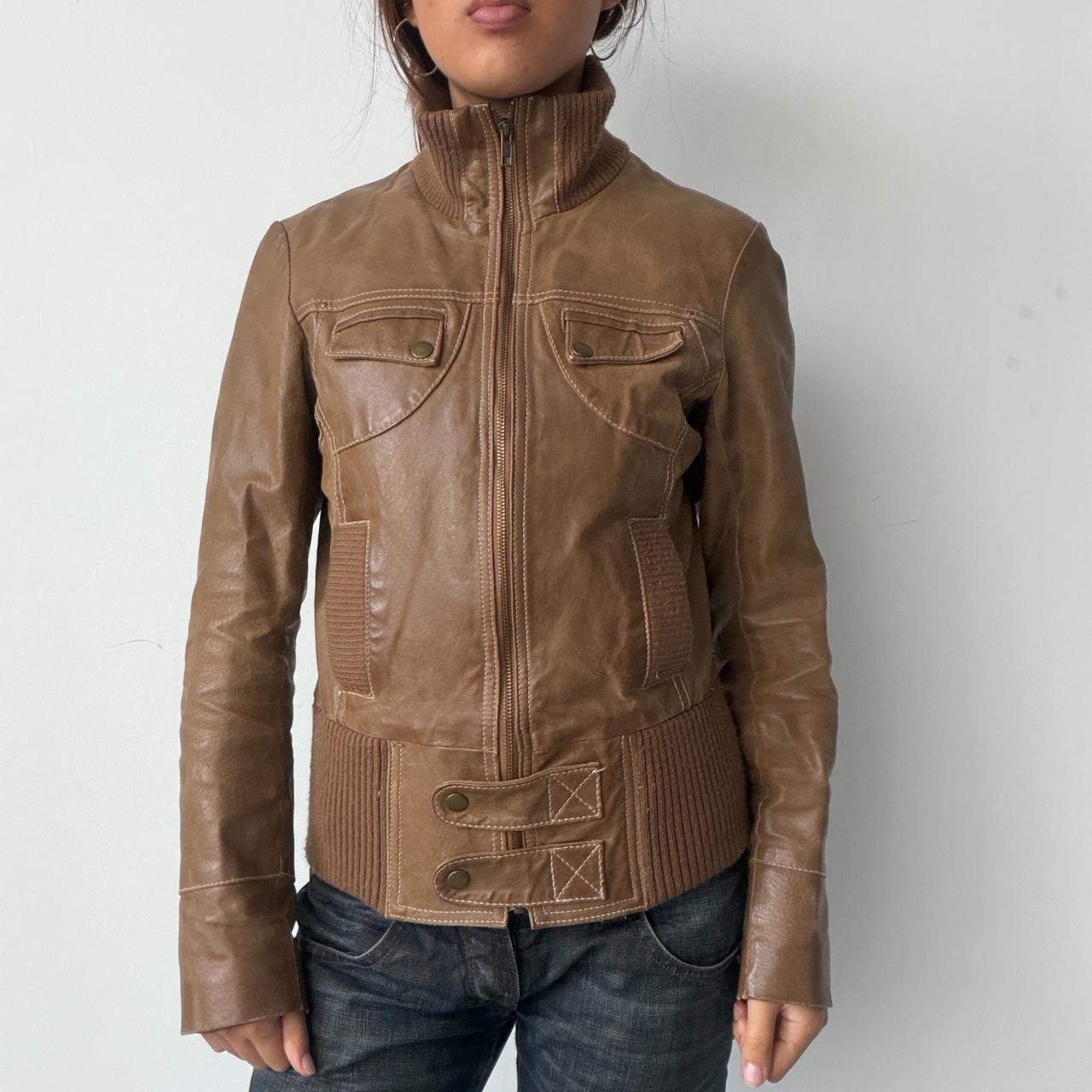 Vintage Brown Leather Jacket
