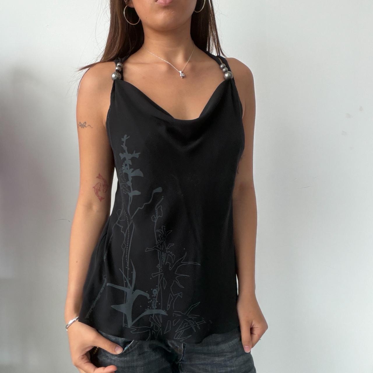 Vintage Black Cop Copine Flowy Top
