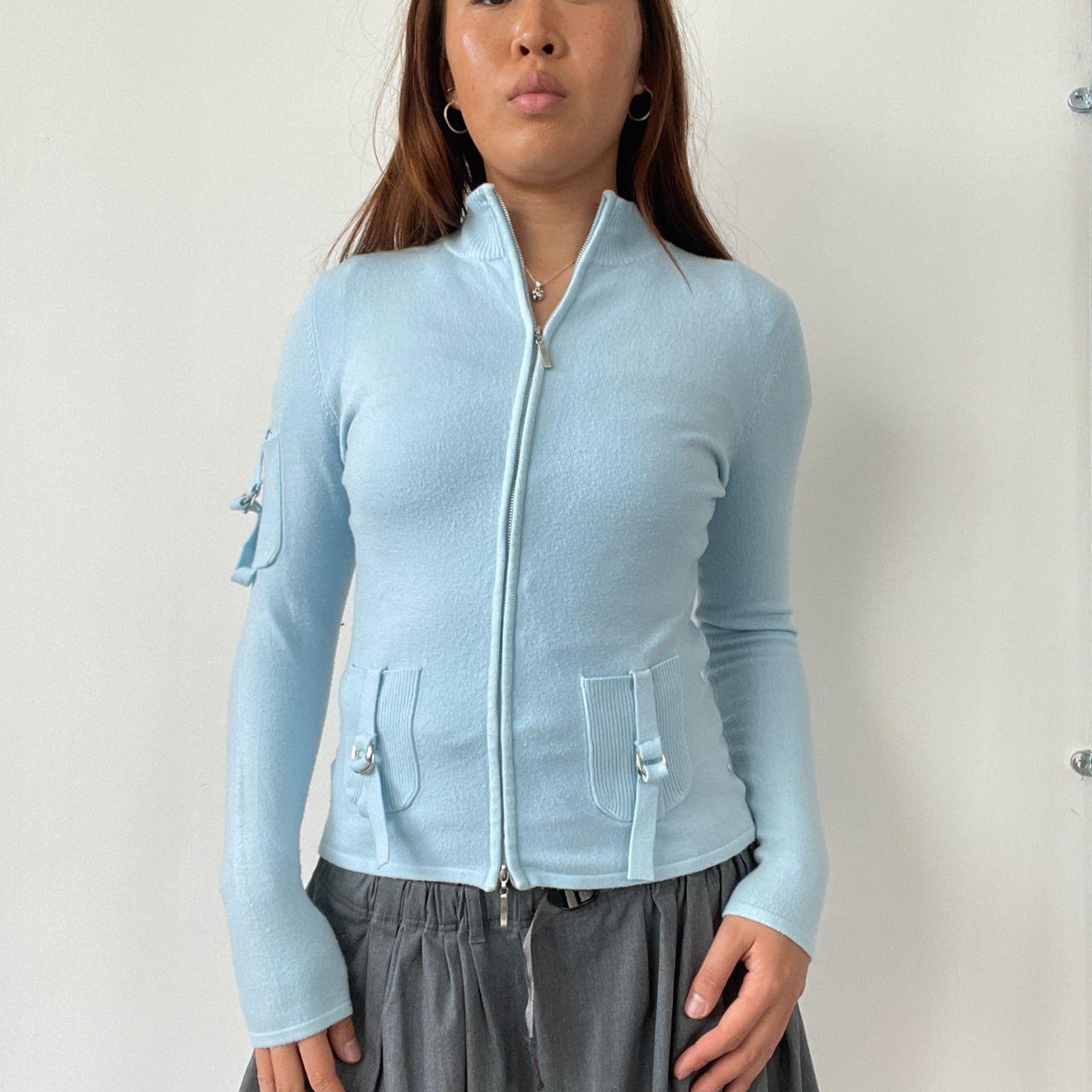 Baby Blue Double Zip Jumper